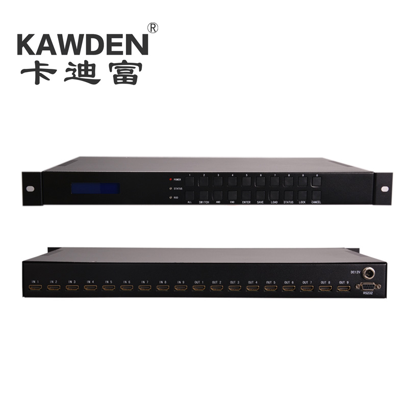 4进8出HDMI矩阵主机KD-DHDMI0408  网络监控视频服务器数字矩阵