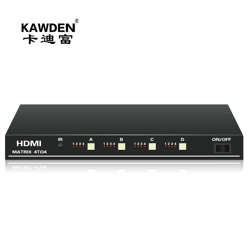HDMI矩阵主机4进4出KD-HDMI0404 高清网络监控视频服务器定制