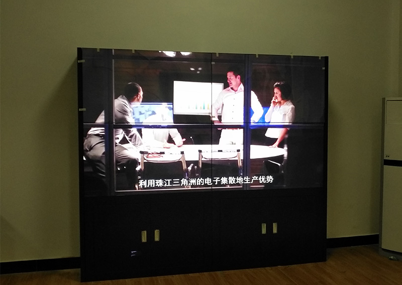深圳55寸液晶拼接屏机柜会议展示案例