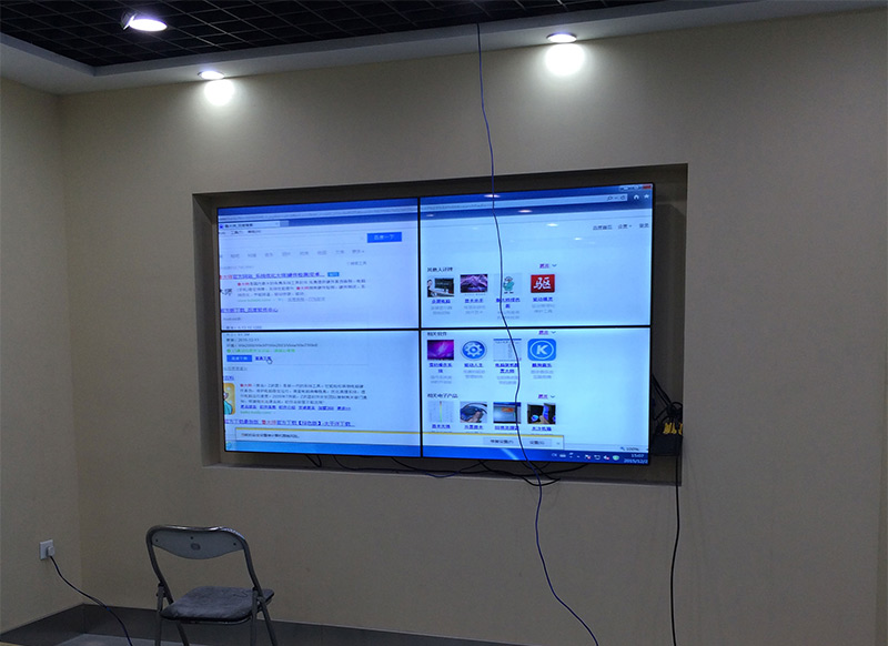 上海工商银行徐汇支行46寸液晶拼接屏2*2展示项目案例