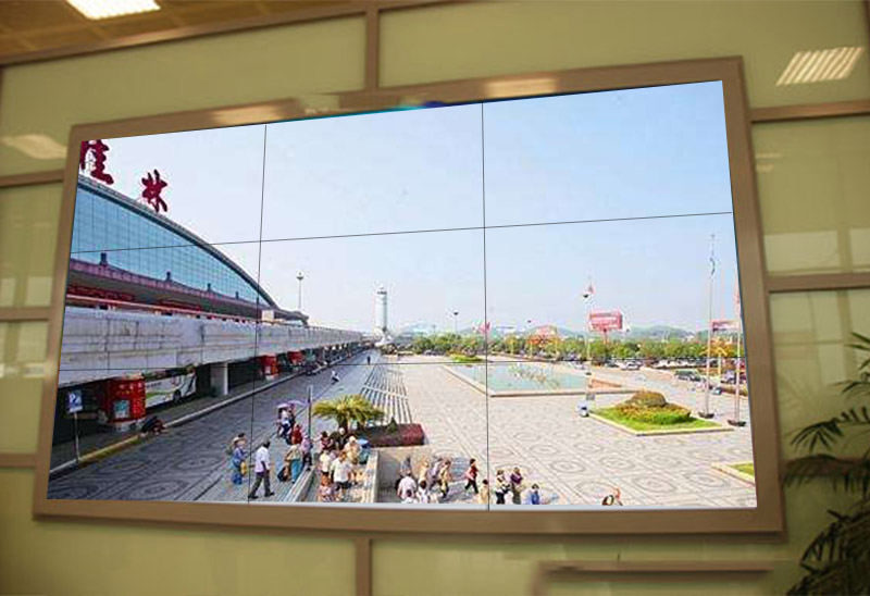桂林两江机场49寸液晶拼接屏展示项目3*3案例