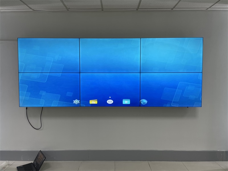 上海竞科拼接屏展示项目-46寸3.5mm2x3拼接屏案例