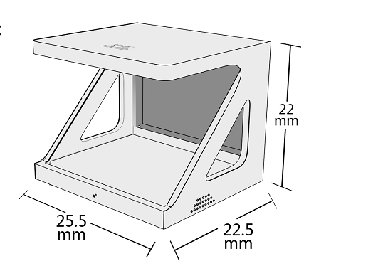 示例：9寸全息投影展柜尺寸图