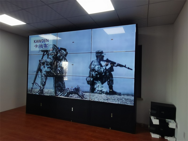 哈尔滨某部队展示项目49寸3.5MM3X3液晶拼接屏展示