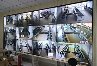 ​55寸0.88mm 3x4液晶拼接屏应用于甘肃兰州职业技术学院监控展示