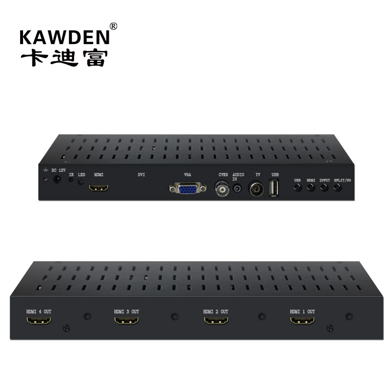 KAWDEN卡迪富 一键式高清液晶电视机拼接盒子 大屏拼接专用