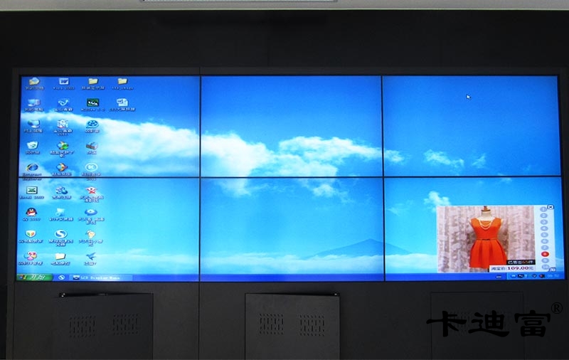 广西柳州49寸大屏液晶拼接屏人民法院监控案例