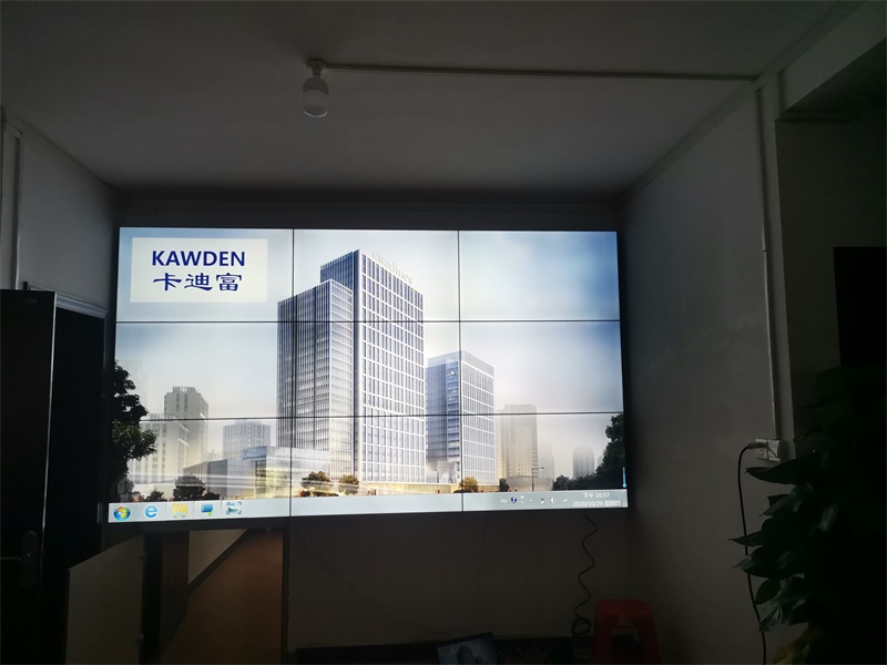 桂林华波建筑应急管理中心46寸3.5mm3X3液晶拼接屏安装项目