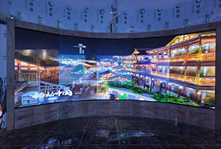 四川液晶拼接屏案例,宜宾融媒体中心液晶拼接屏安装效果图