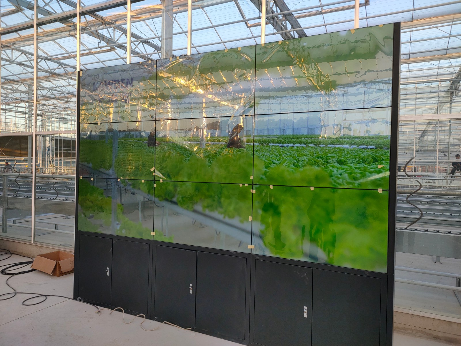 北京房山农业职业学院49寸3.5mm3x3液晶拼接屏图