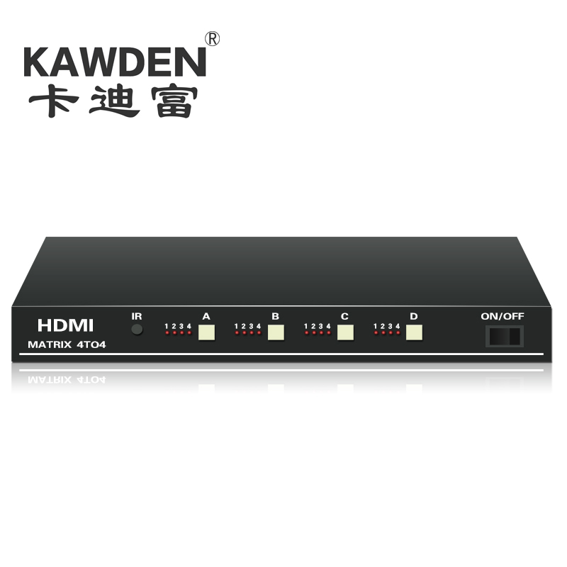 HDMI矩阵主机4进4出KD-HDMI0404 高清网络监控视频服务器定制