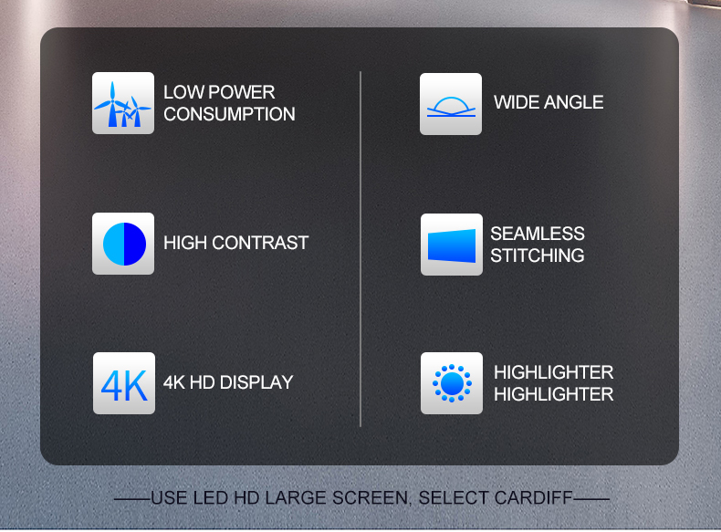 New upgraded seamless splicing high-definition small pitch LED full color screen