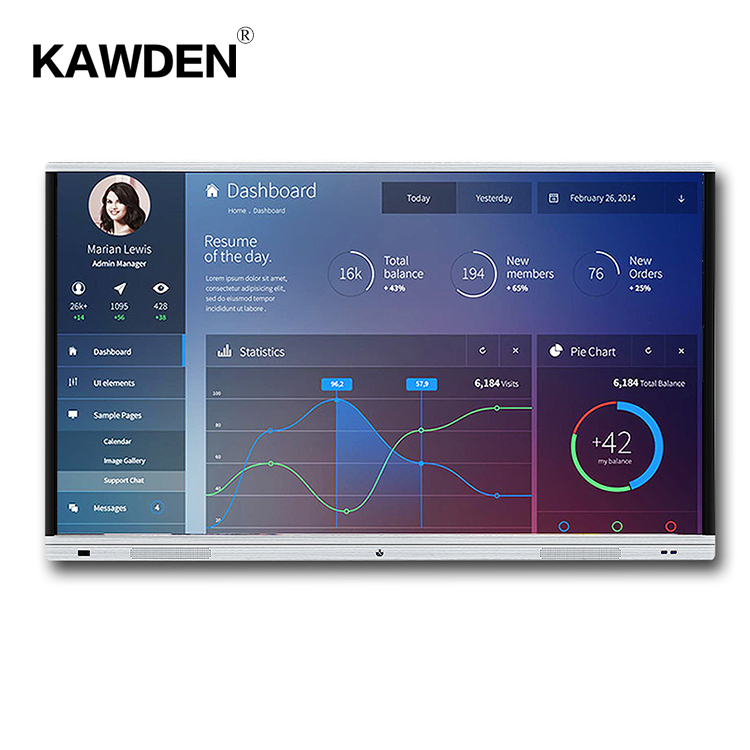 Kawden brand 75 inch all-in-one teaching computer, videoconference, tablet touch