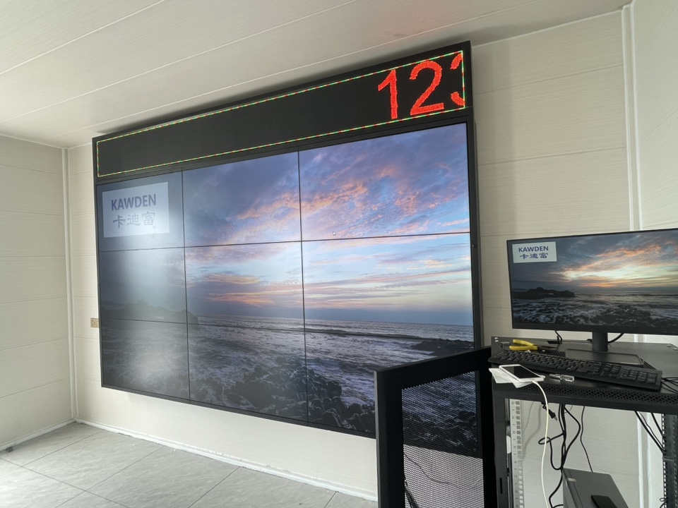 福建省漳州铜陵哨所46寸1.7mm液压3X3液晶拼接屏图片