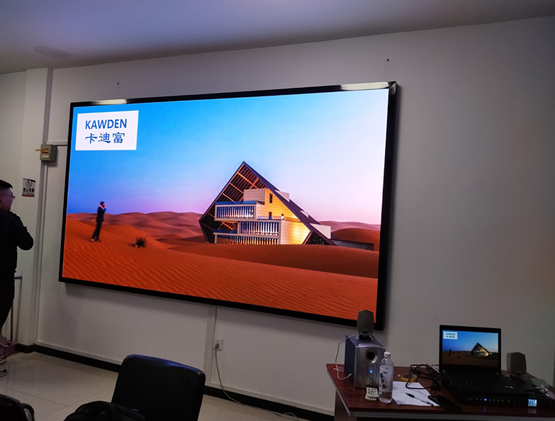 宁夏石嘴山某企业展示项目P1.53led显示屏3.2x1.76米案例图片