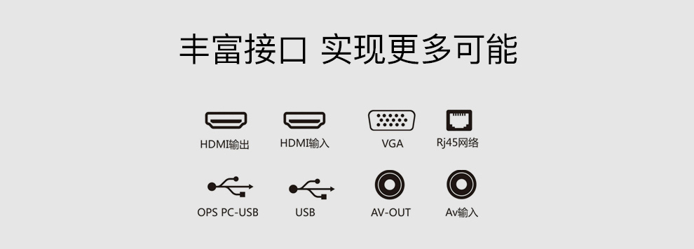 多媒体教学会议一体机接口丰富