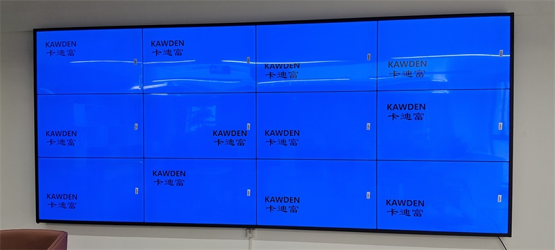 55寸3.5mm液晶拼接屏3行4列安装完成